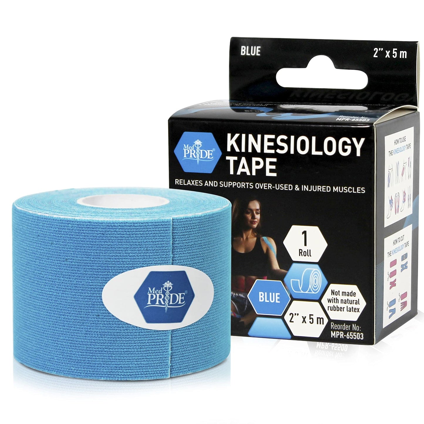 Kinesiology Tape – 2" × 16.4 ft Elastic Muscle Support Tape