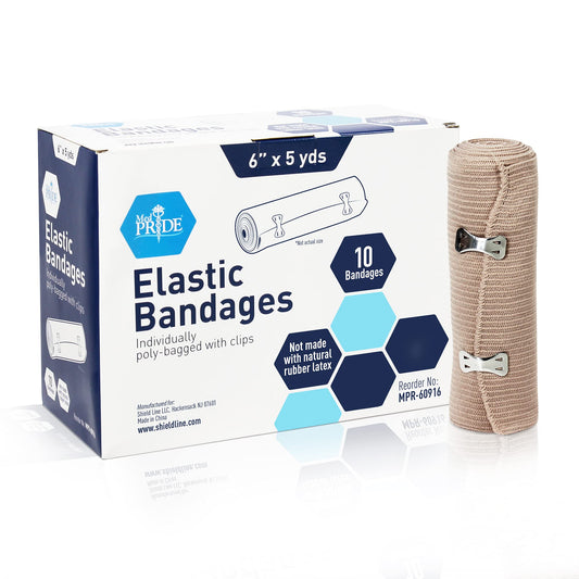 Elastic Bandage Wraps with Clips – Latex-Free