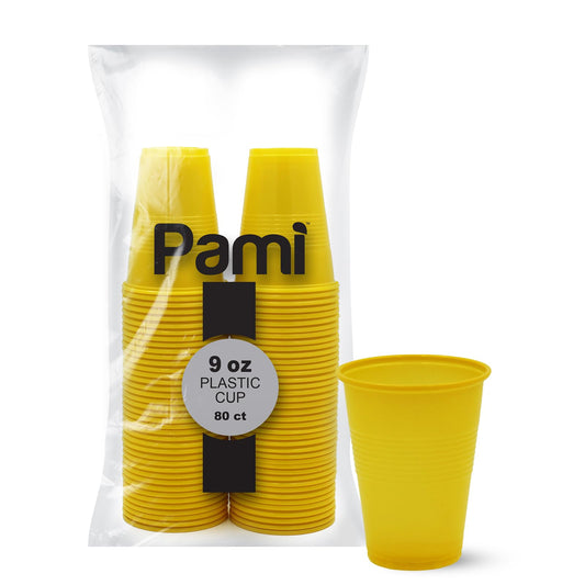 9 oz Disposable Plastic Party Cups – 80 Pack