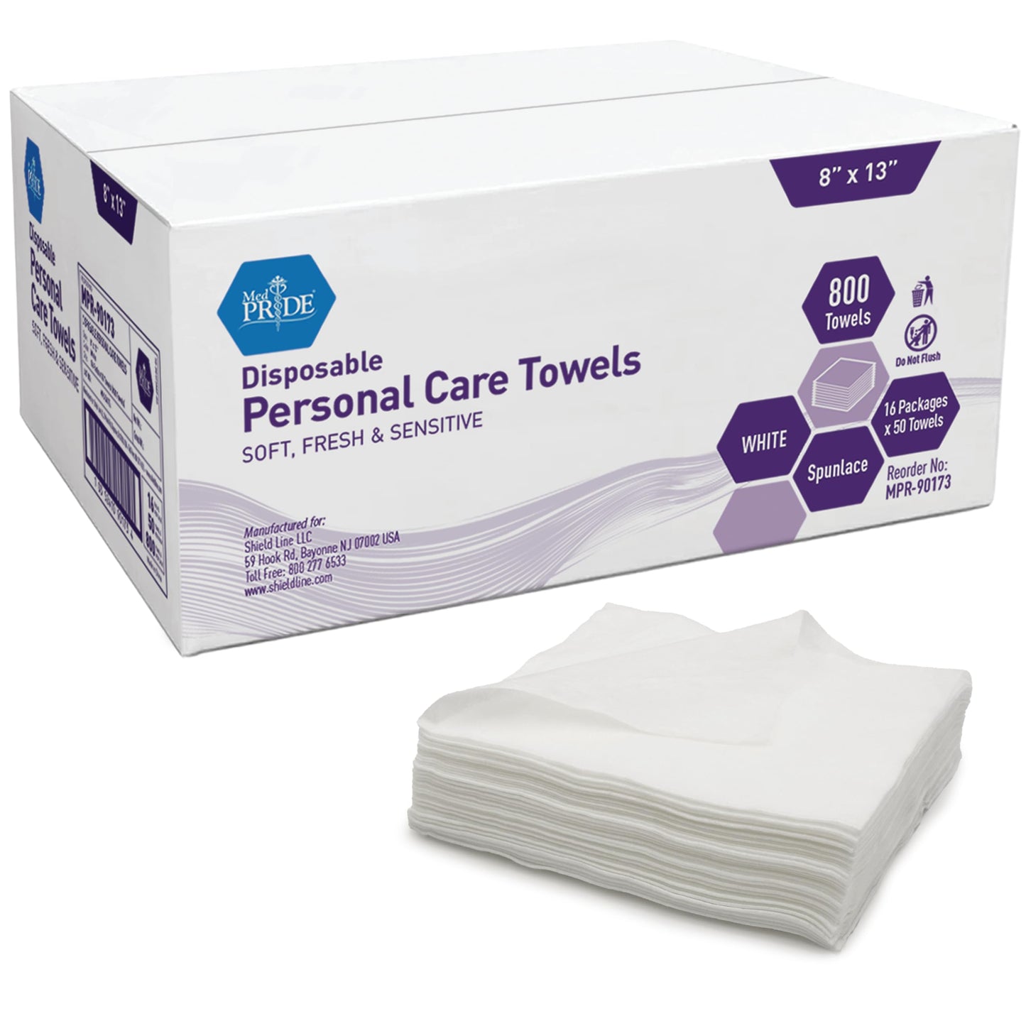 Disposable Dry Wipes 10" x 13" – Soft Absorbent Personal Care Towels