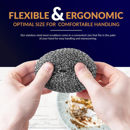 Heavy Duty Stainless Steel Scrubbing Pads - Zinc Coated