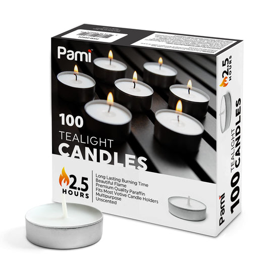 Tealight Candles – 2.5 Hour Burn Time, 100 Pack