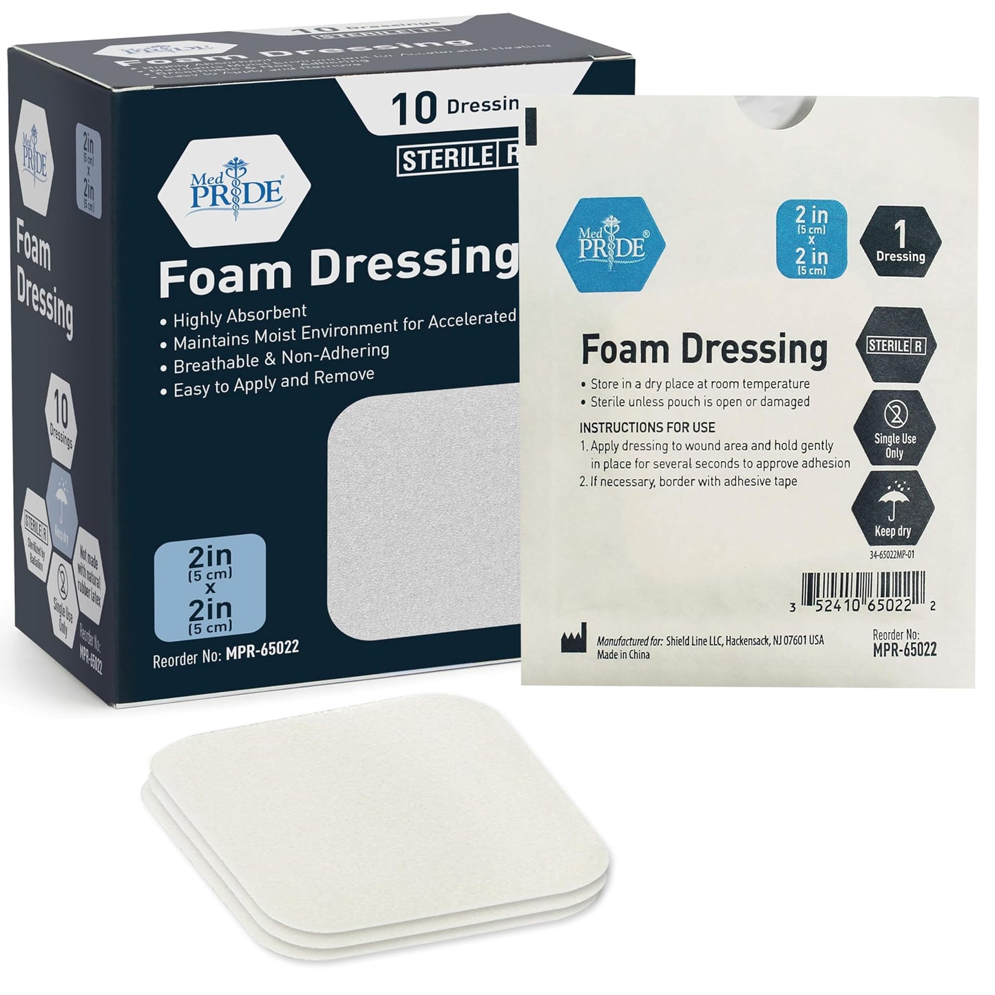 Sterile Self-Adhesive Absorbent Foam Wound Dressings
