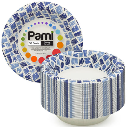 Party Paper Plates & Bowls Disposable Blue – Disposable