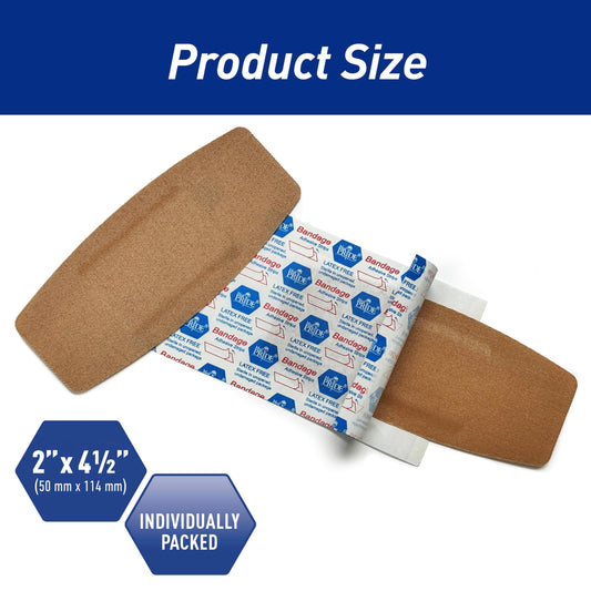 Sterile Flexible Fabric Adhesive Bandages – 2" × 4.5", 50 Ct