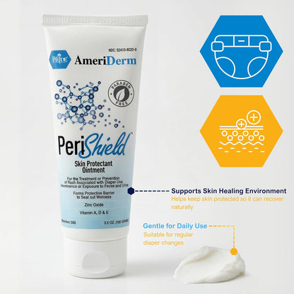 Diaper Rash Skin Protectant Ointment with Vitamins A, D & E - 3.5 oz