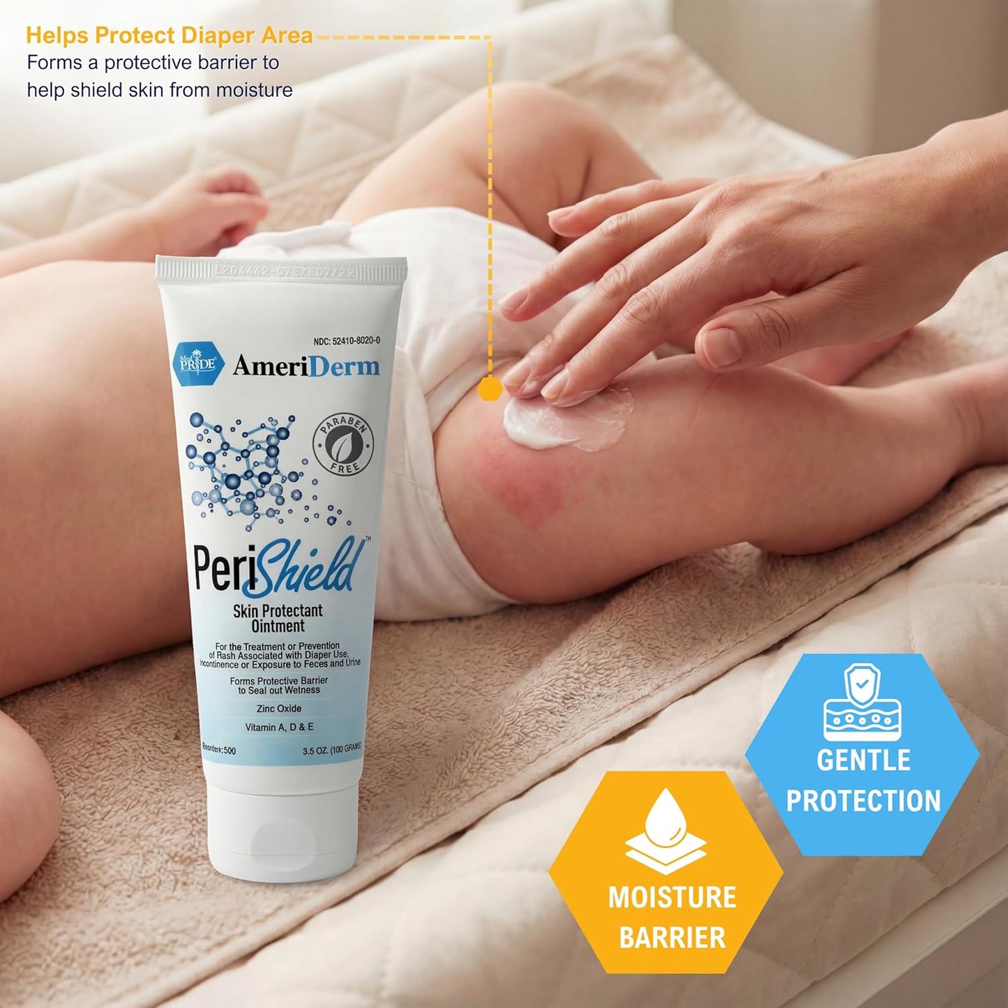Diaper Rash Skin Protectant Ointment with Vitamins A, D & E - 3.5 oz