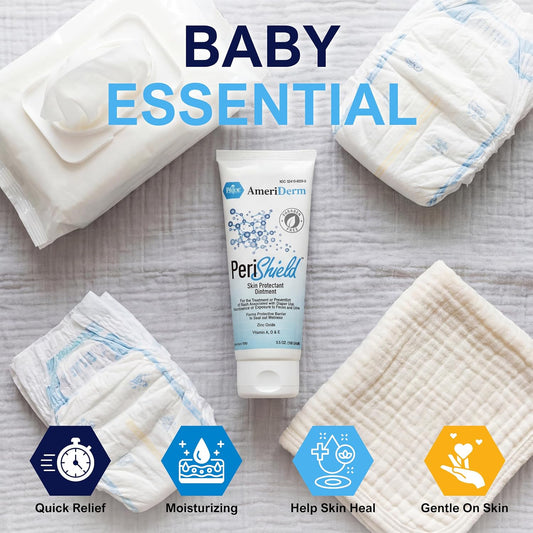 Diaper Rash Skin Protectant Ointment with Vitamins A, D & E - 3.5 oz