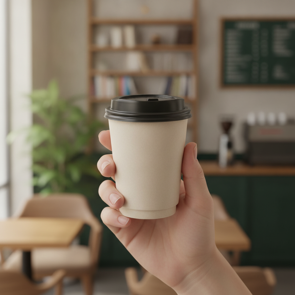 Lift-Back Dome Coffee Cup Lids - Black