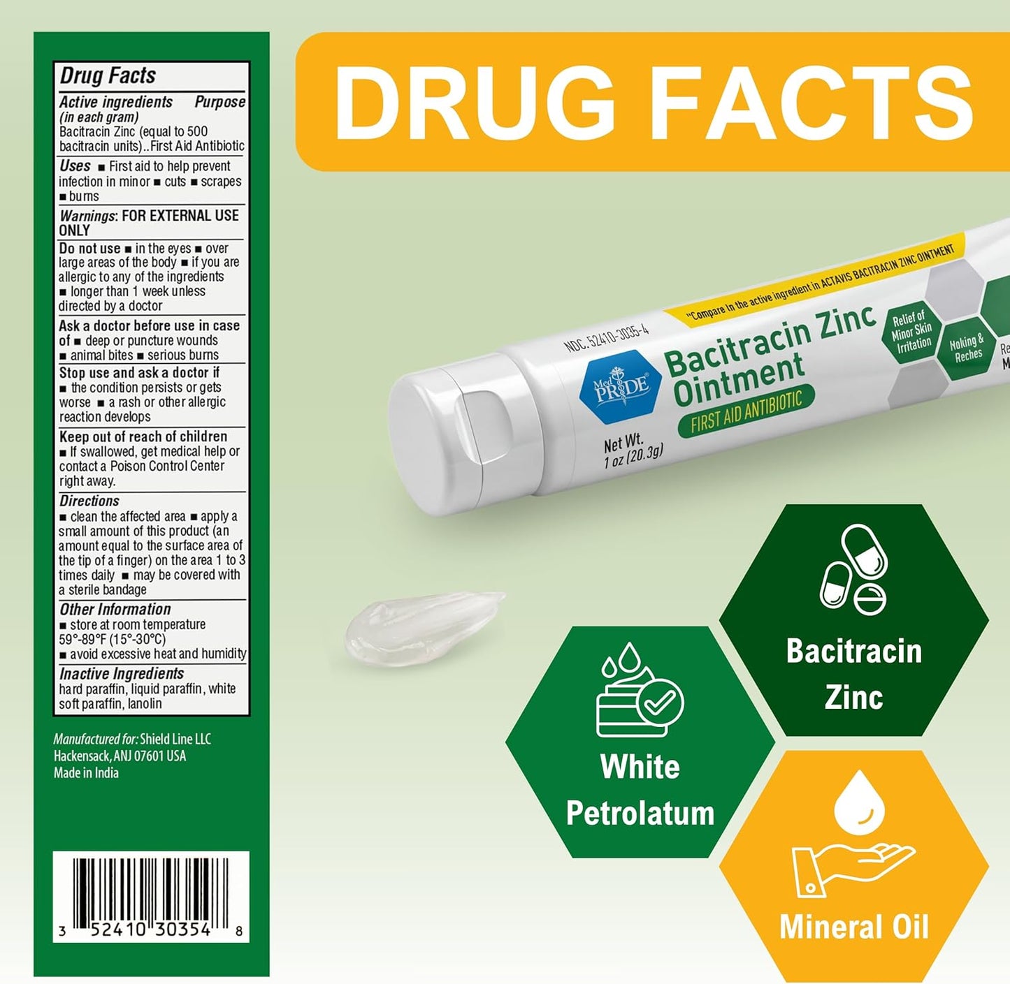 Bacitracin Zinc Ointment -  1 oz Tube