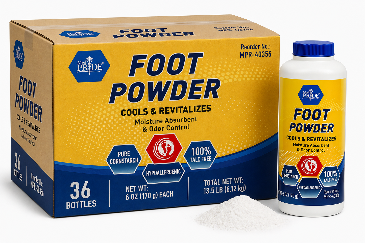 Foot Powder – Cooling Foot Care, Moisture Absorbent, 6 oz