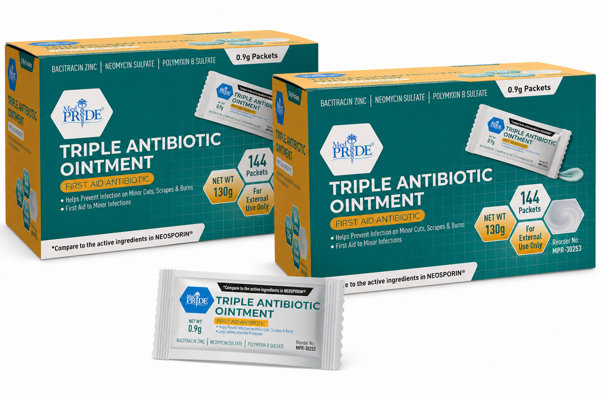 Triple Antibiotic Ointment 0.9g Individual Packets - 144ct