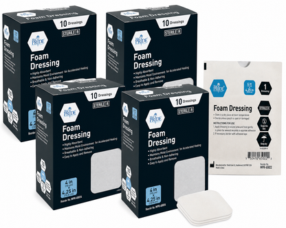 Sterile Self-Adhesive Absorbent Foam Wound Dressings