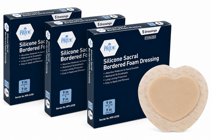 Sterile Sacral Silicone Foam Dressing – Waterproof Adhesive Border