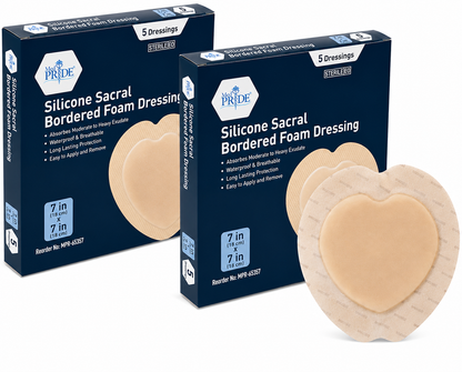 Sterile Sacral Silicone Foam Dressing – Waterproof Adhesive Border