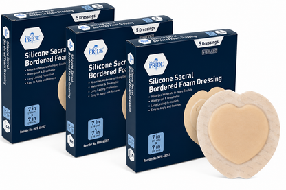 Sterile Sacral Silicone Foam Dressing – Waterproof Adhesive Border