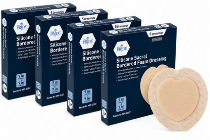 Sterile Sacral Silicone Foam Dressing – Waterproof Adhesive Border