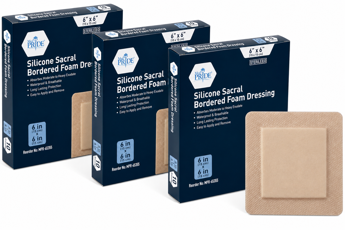 Sterile Silicone Adhesive Bordered Foam Wound Dressing
