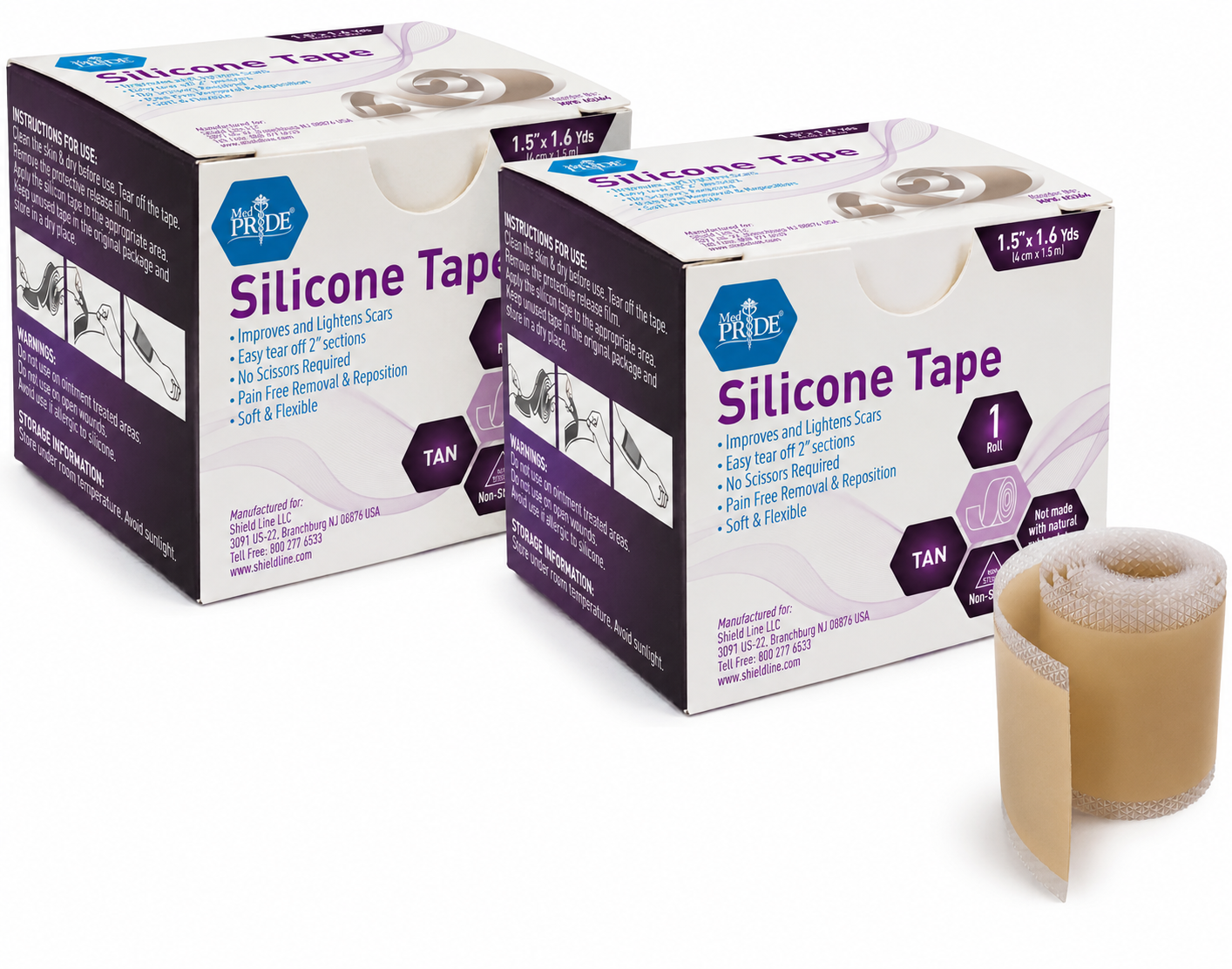 Silicone Scar & Wound Tape Roll – Waterproof, 1.5" × 1.6 yd