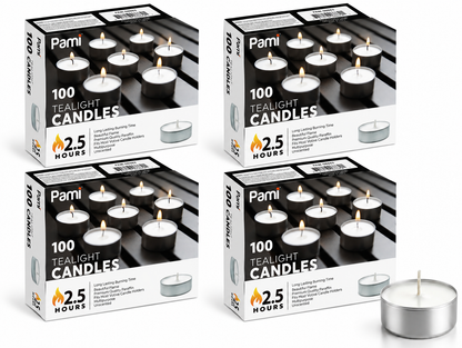 Tealight Candles – 2.5 Hour Burn Time, 100 Pack
