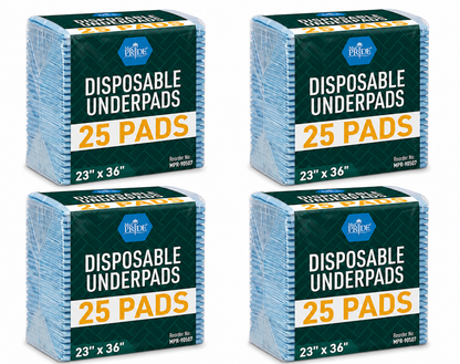 Disposable Underpads 23" x 36" – Super Absorbent Bed Pads - Blue