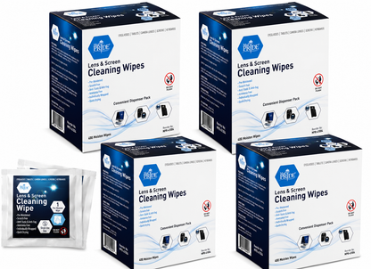 Lens & Screen Cleaning Wipes, Pre-Moistened - 400ct Box