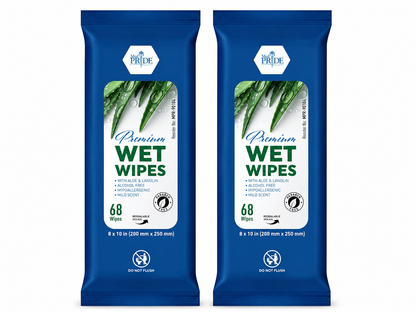 XL Premium Wet Wipes – 8" × 10", Aloe & Lanolin, Alcohol-Free