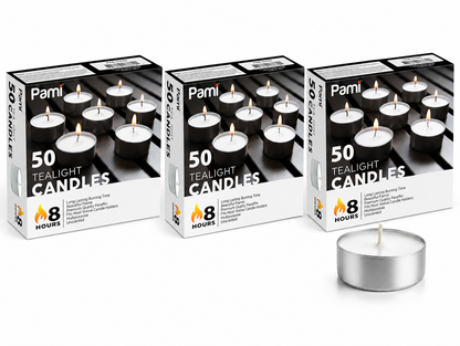 Tealight Candles, 8 Hour Burn - 50 Pack