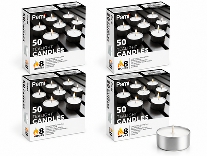 Tealight Candles, 8 Hour Burn - 50 Pack