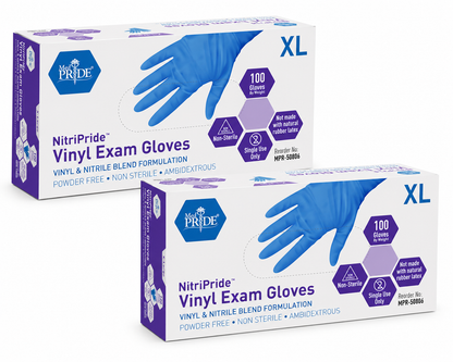 Nitrile-Vinyl Blend Examination Gloves - Box of 100