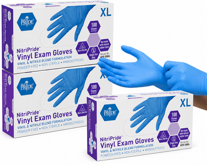 Nitrile-Vinyl Blend Examination Gloves - Box of 100