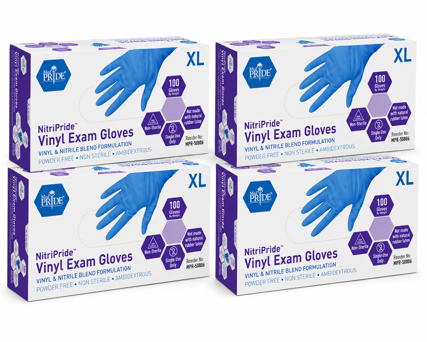 Nitrile-Vinyl Blend Examination Gloves - Box of 100