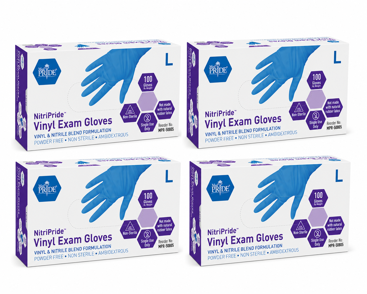 Nitrile-Vinyl Blend Examination Gloves - Box of 100