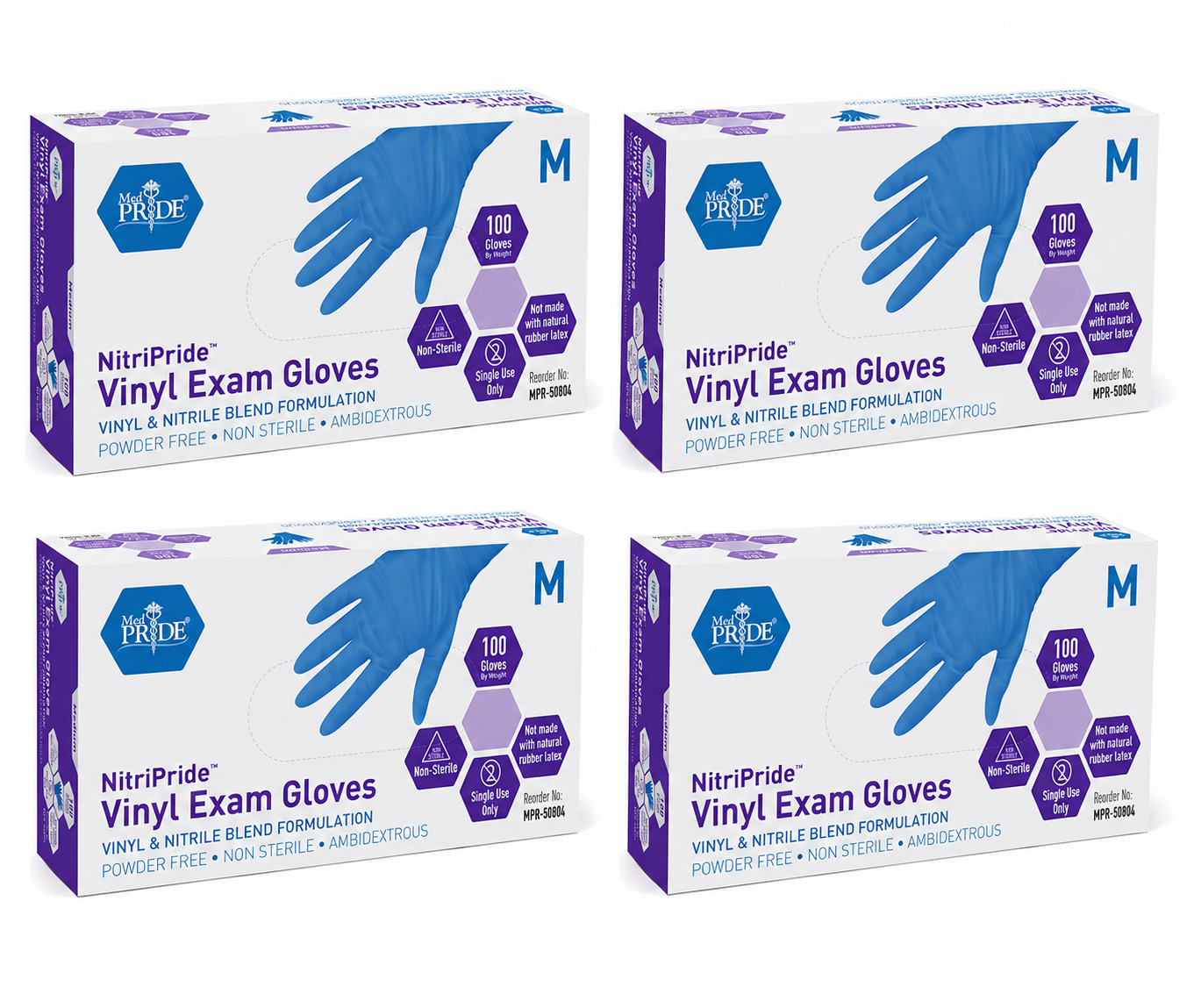 Nitrile-Vinyl Blend Examination Gloves - Box of 100