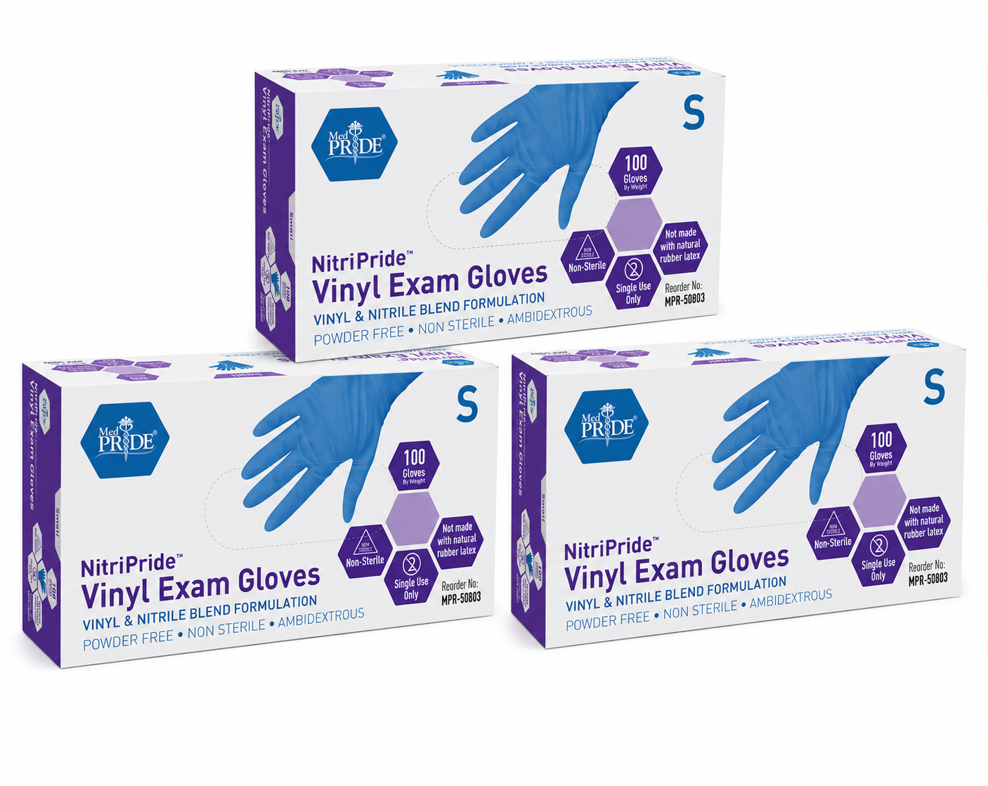 Nitrile-Vinyl Blend Examination Gloves - Box of 100