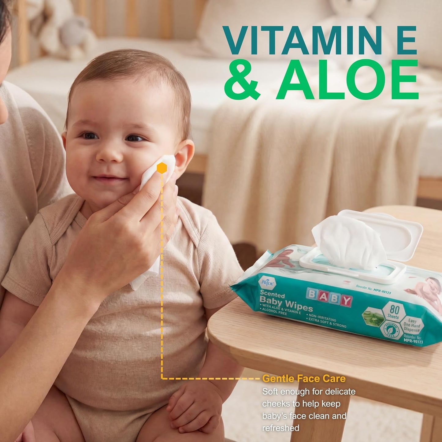 Scented Extra Soft Baby Wipes – Aloe & Vitamin E, Alcohol-Free
