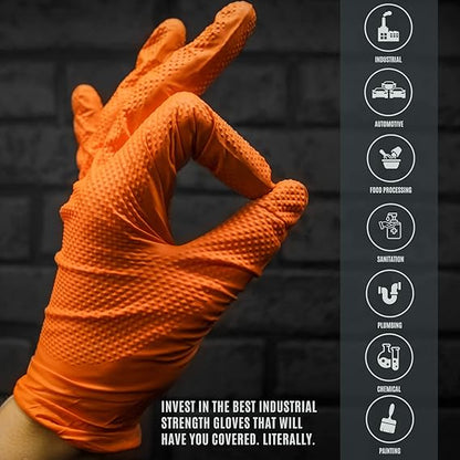 8 Mil Nitrile Exam Gloves Maxx Strength – Orange
