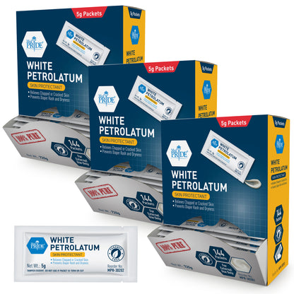 100% Pure White Petroleum Jelly 5g Packets – 144ct