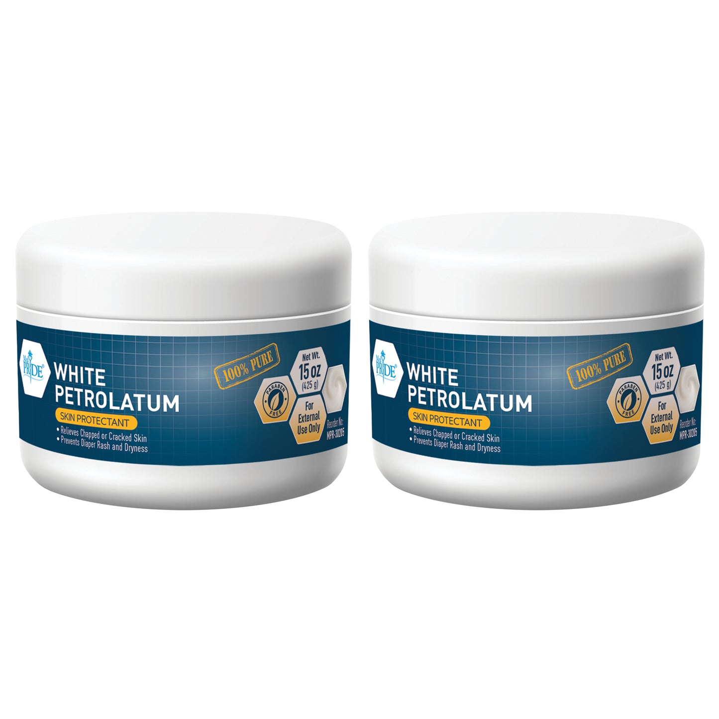 100% Pure White Petroleum Jelly – 15 oz Jar