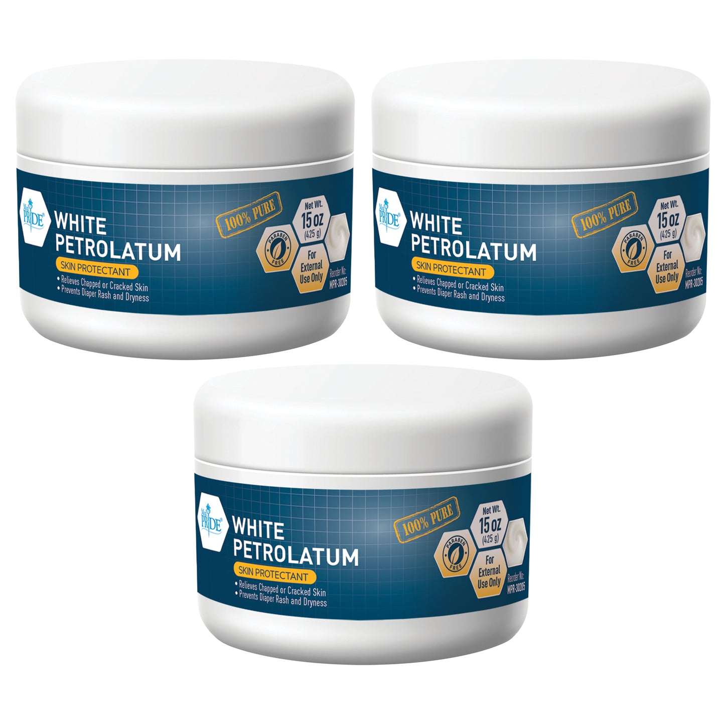 100% Pure White Petroleum Jelly – 15 oz Jar