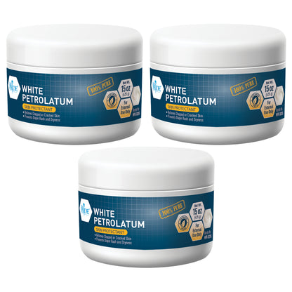 100% Pure White Petroleum Jelly – 15 oz Jar