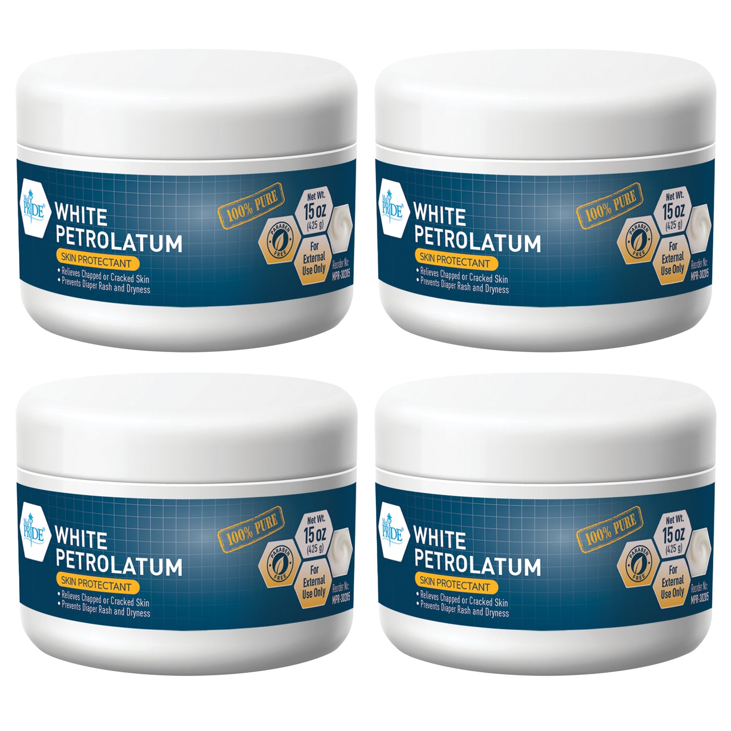 100% Pure White Petroleum Jelly – 15 oz Jar
