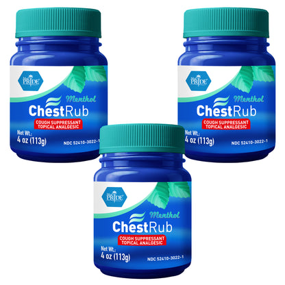 Menthol Camphor Chest Rub – Cough Suppressant & Topical Analgesic Ointment - 4 oz