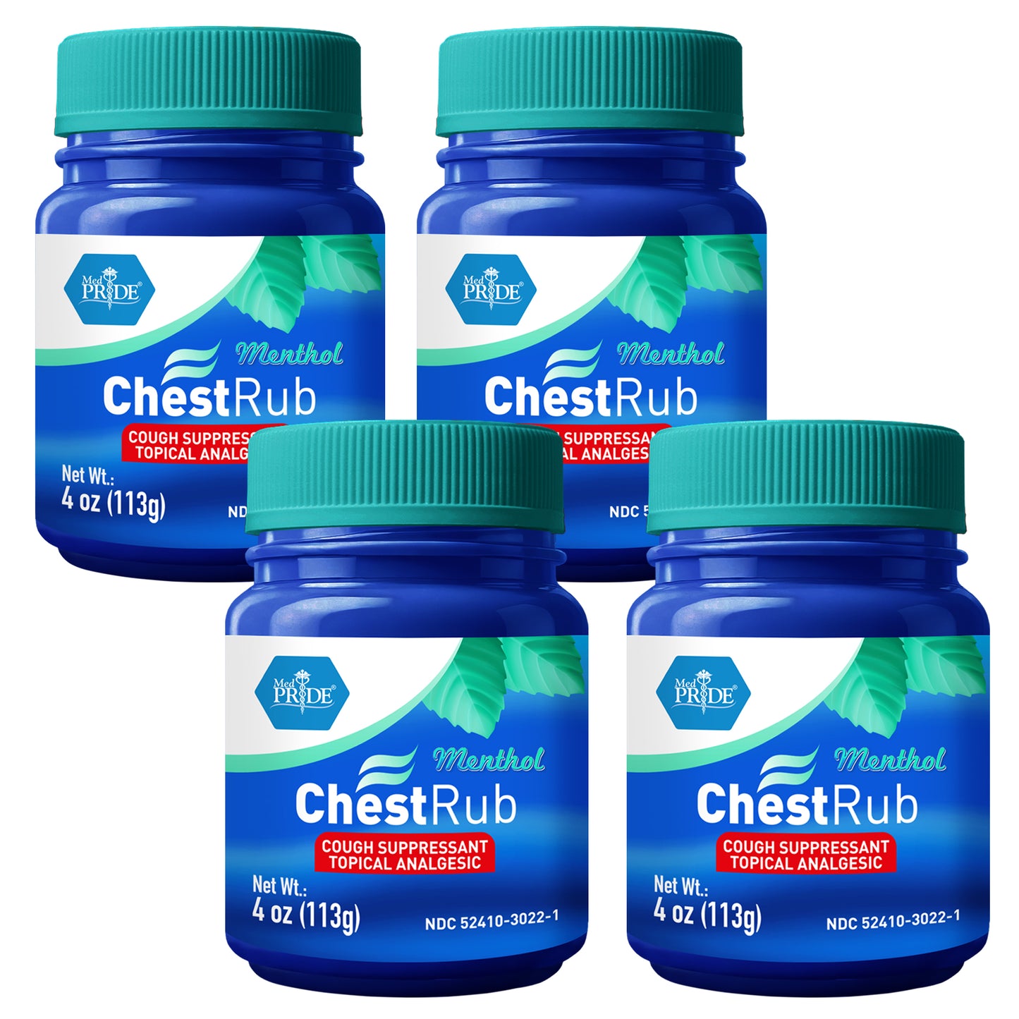 Menthol Camphor Chest Rub – Cough Suppressant & Topical Analgesic Ointment - 4 oz