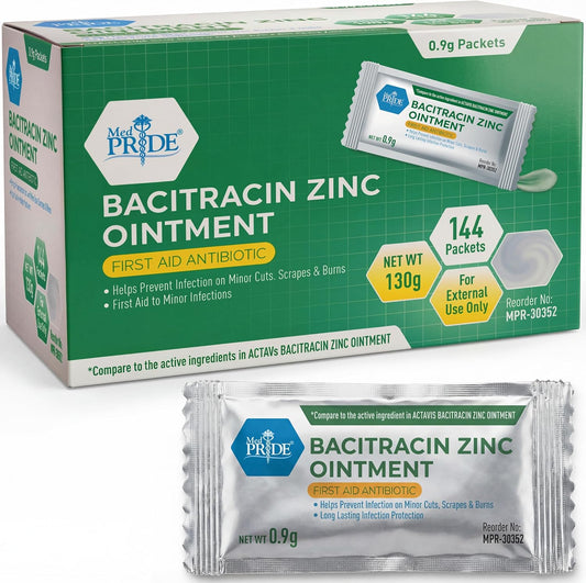 Bacitracin Zinc Ointment, 0.9g Individual Packets - 144ct