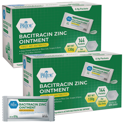 Bacitracin Zinc Ointment, 0.9g Individual Packets - 144ct