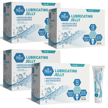 Sterile Lubricating Jelly, Water-Soluble, 4 oz Tubes – 12 Pack