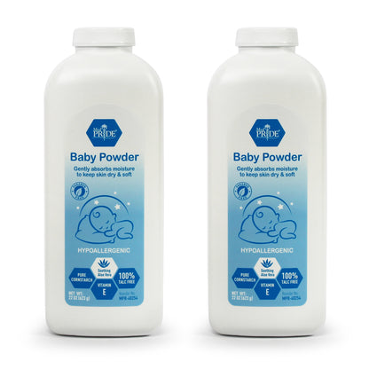 Baby Powder – Cornstarch with Aloe Vera & Vitamin E, 22 oz