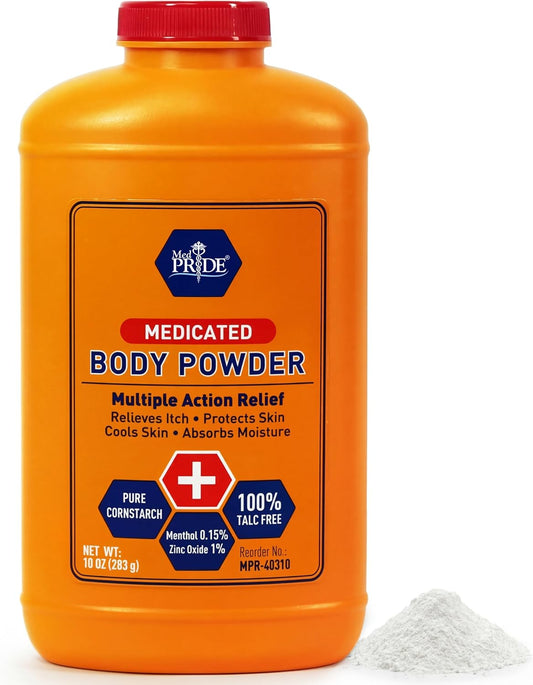 Medicated Body Powder – Talc-Free, Menthol & Zinc Oxide, 10 oz