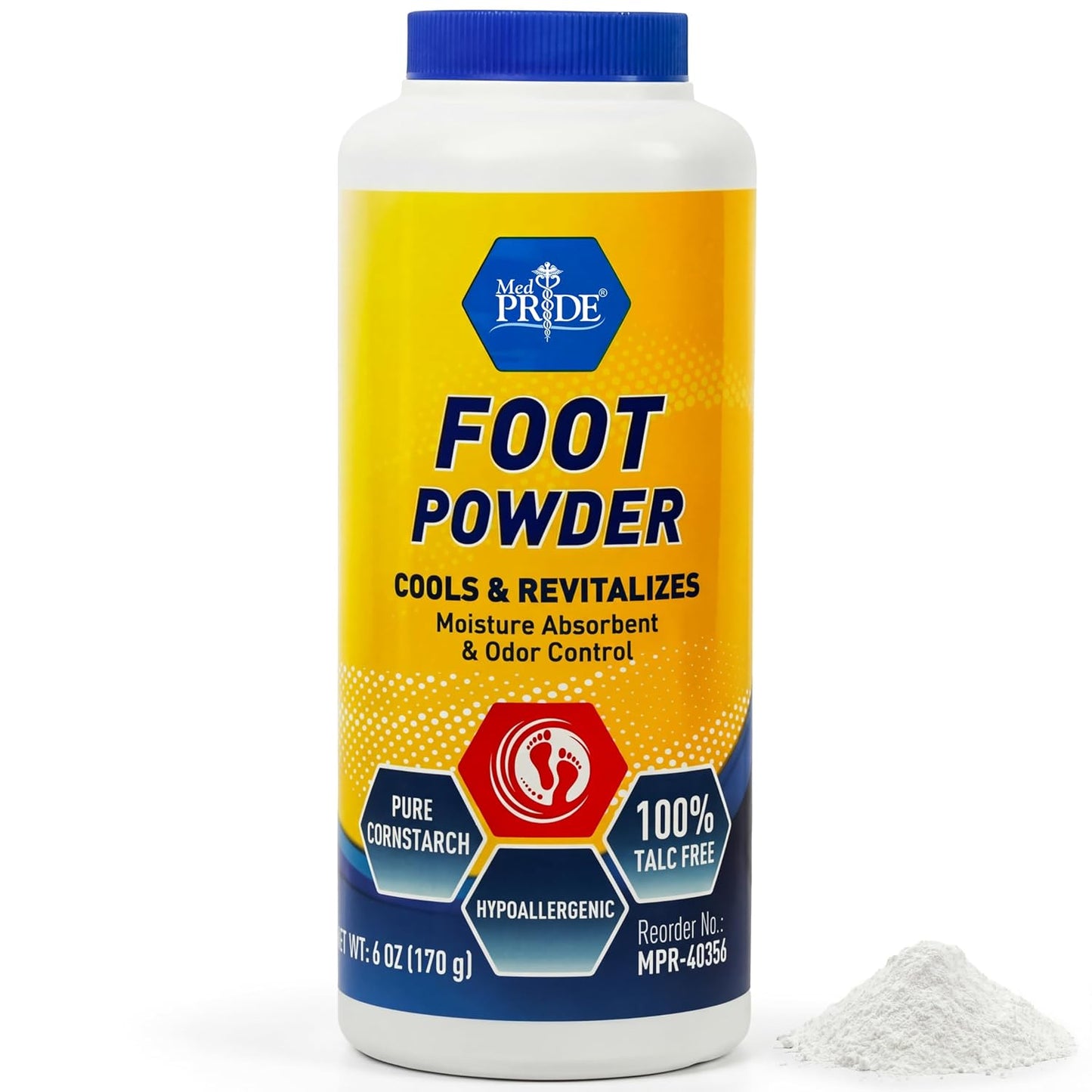 Foot Powder – Cooling Foot Care, Moisture Absorbent, 6 oz